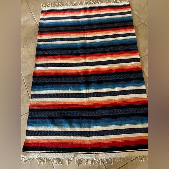 Other - Vintage Wool Mexican Saltillo Serape 54”x85”